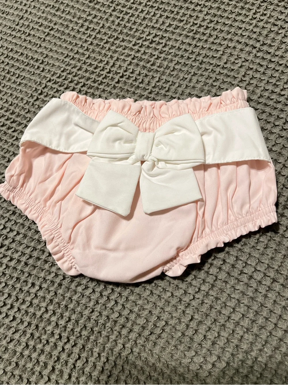NEW Mud Pie Light Pink Diaper Cover With Bow